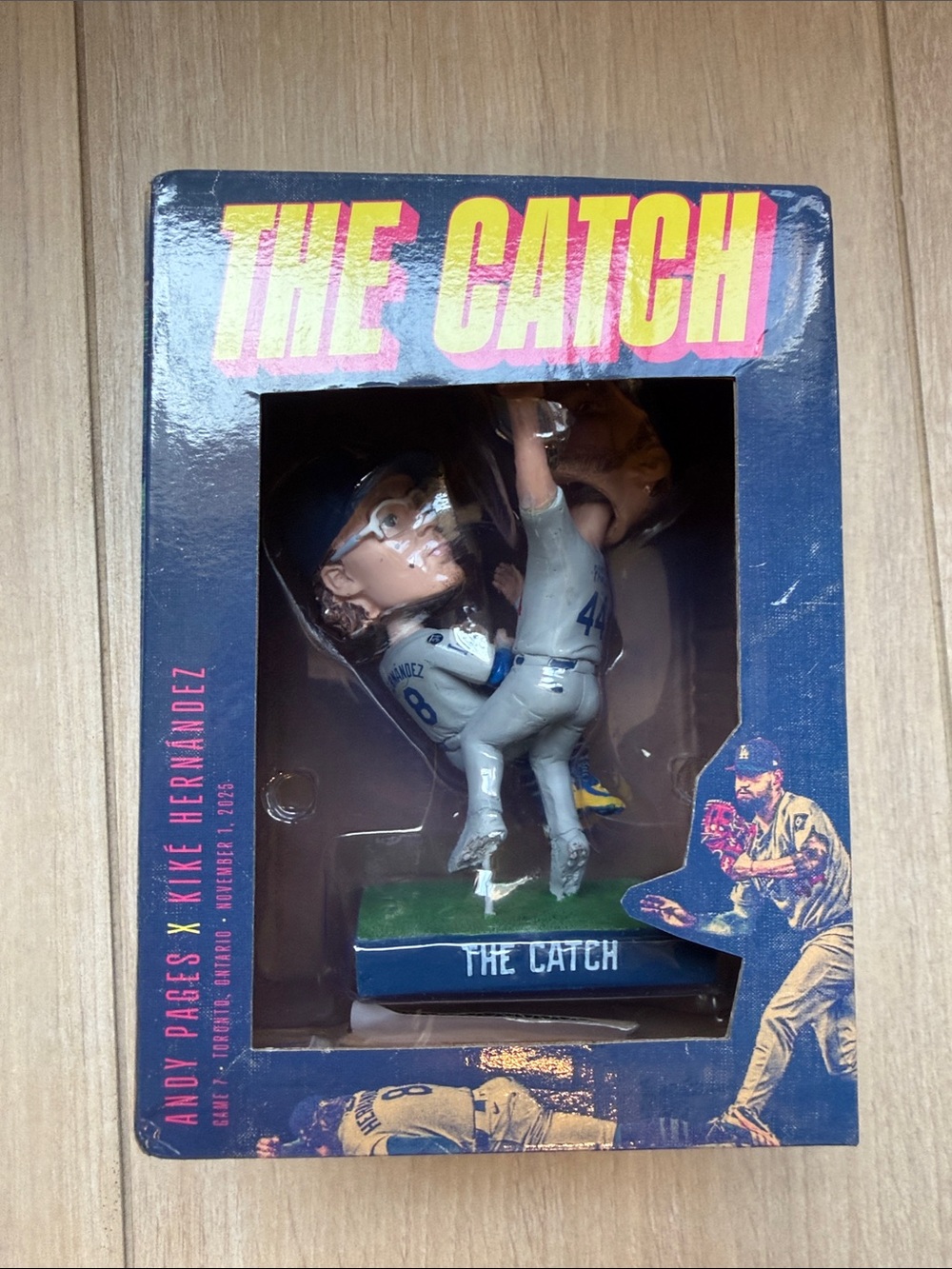 The Catch Baseball Bobblehead - Blue and Gray Collectible